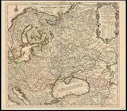 Carte de 1737 mentionnant la Lituanie proprement dite (« Lithuanie Particuliere »).