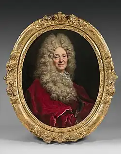 Portrait de Louis-Etienne Boullenois, 1705, Huile sur toile, (toile ovale): 80 × 62 cm, collection privée, Paris.