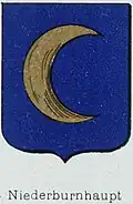Blason de Niederburnhaupt (Burnhaupt-le-Bas), BNU de Strasbourg. Schoenhaupt Ludwig. 1900
