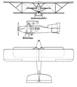 Description de l'image Nieuport Delage NiD.30 3-view Les Ailes June 23, 1921.png.