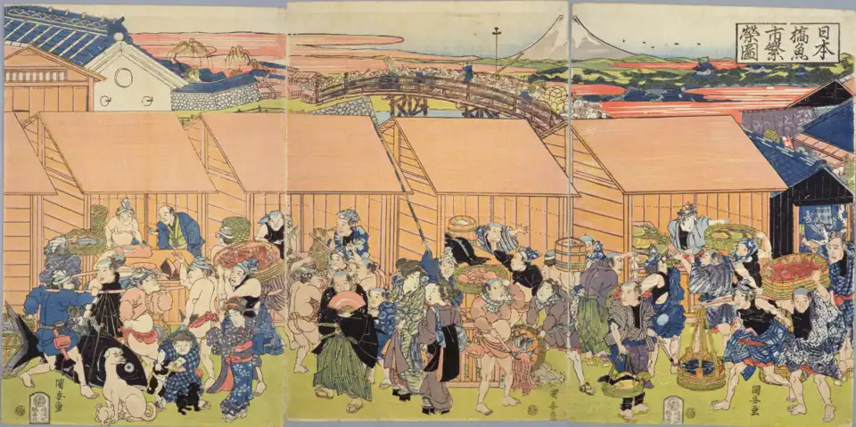 La prospérité du marché aux poissons de Nihonbashi