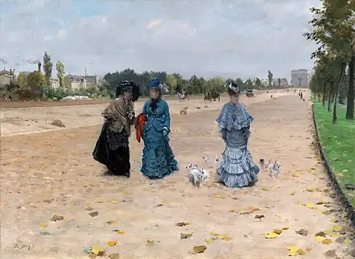 Avenue du bois de Boulogne, 1874,Giuseppe de Nittis,collection privée.