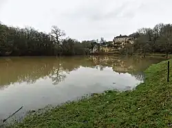 Le même endroit lors des crues de février 2021.