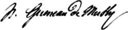 signature de Noël Guéneau de Mussy