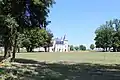 Vue du château et de son parc.