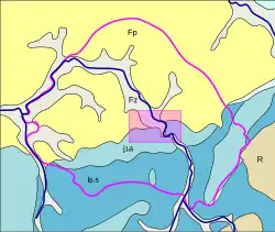 Carte géologique de la commune de Noironte.