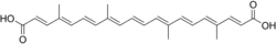 Formule topologique de la norbixine, acide carboxylique dérivé de la bixine