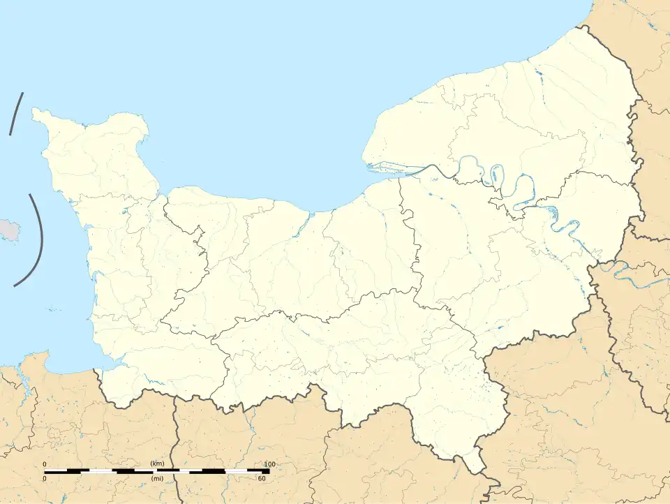 Voir sur la carte administrative de Normandie