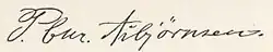 signature de Peter Christen Asbjørnsen