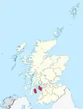 Localisation du North Ayrshire en Écosse
