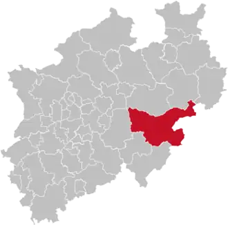 Localisation de Arrondissement du Haut-Sauerland