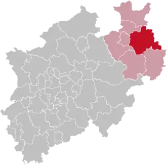 Localisation de Arrondissement de Lippe