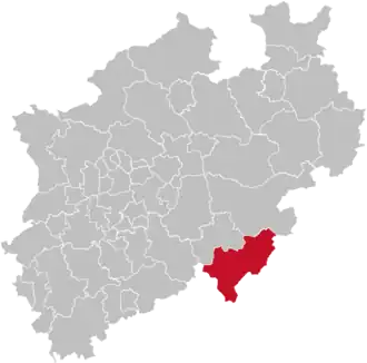 Localisation de Arrondissement de Siegen-Wittgenstein