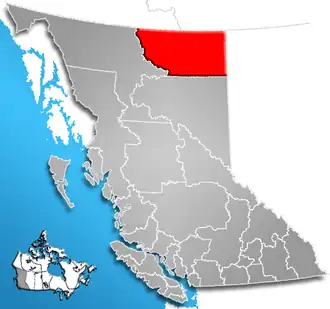 Localisation de Municipalité régionale de Northern Rockies
