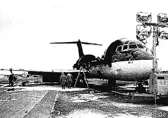 Le DC-9 de Northwest Airlines après la collision.