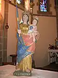 La statue en bois polychrome de Notre-Dame de Trézien.