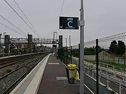 Nouveau quai desservant la voie C