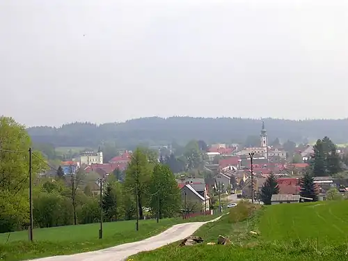 Nová Bystřice : vue générale.