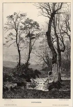 Novembre (1881), gravure sur bois d'Eugène Froment d'après Rapin.