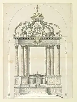 Elévation du nouveau maître-autel (1709).