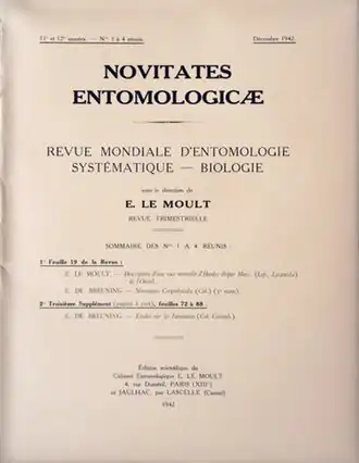 Image illustrative de l’article Novitates Entomologicae