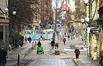 Nybroplan d’Arsenalsgatan vers Nybrogatan.