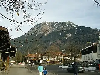 Le Rubihorn (à gauche) et le Gaissalphorn (à droite) depuis Oberstdorf.