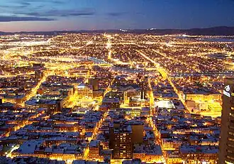 La basse-ville et la rivière Saint-Charles depuis l'Édifice Marie-Guyart.