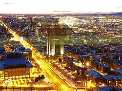 Boulevard René-Lévesque et la tour 150 René-Lévesque Est