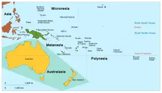 Carte de l'écozone austalasienne