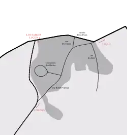 Odonymes du village du Port-la-Claye.