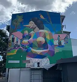 Œuvre d'Okuda à Papeete.