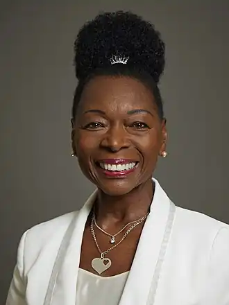 Official 2023 portrait of Baroness Floella Benjamin