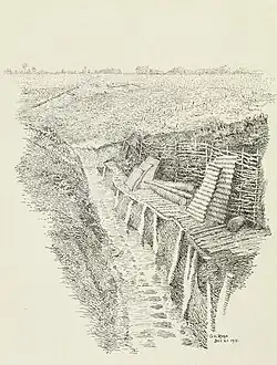 Geoffrey Rose : Anciennes lignes de front françaises, nord-est de la ferme Toutvent, 21 décembre 1915