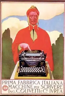 Affiche pour la machine à écrire M1