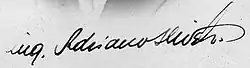 signature d'Adriano Olivetti
