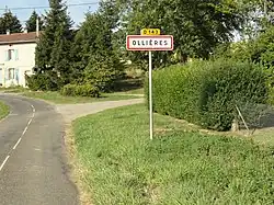 Entrée d'Ollières.