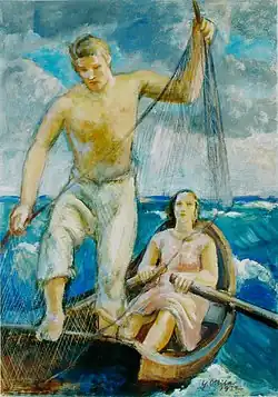 Yrjö Ollila, pêcheur.