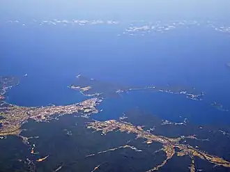 Vue aérienne d'Ōmi-jima