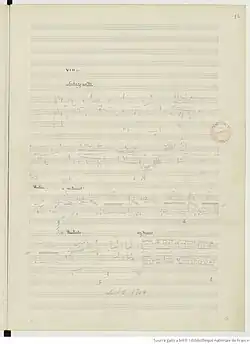page du manuscrit.