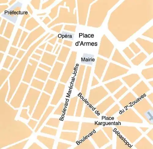 plan très sommaire du centre ville d'Oran