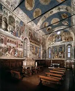 Vue du mur intérieur gauche.