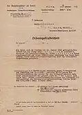 Amende de l'administration du travail du Reich pour la zone économique Vienne-Niederdonau contre Maria Fischer, 27 janvier 1941, page 1