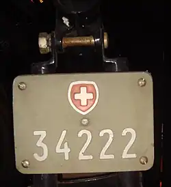 Plaque d'immatriculation du vélo d'ordonnance 05