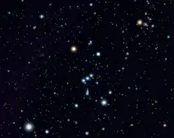 Ciel nocturne et constellation d'Orion.