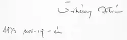 Signature de István Örkény