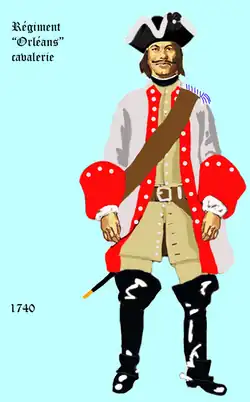 régiment d’Orléans de 1740 à 1757
