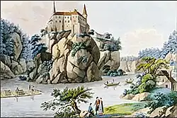 Vue du château au XIXe&nbsp;siècle