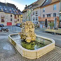 La fontaine du pêcheur de Chavots.