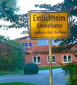 Panneau d'entrée d'Emlichheim